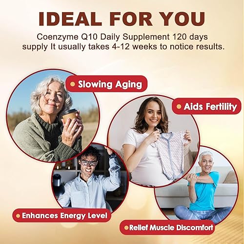 Miniatura 5 de Cápsulas blandas CoQ10 de 200 mg con vitamina E y Omega 3-6 -9 y PQQ - Coenzima de alta absorción Q10 con bioperina | Máximo antioxidante | Soporte