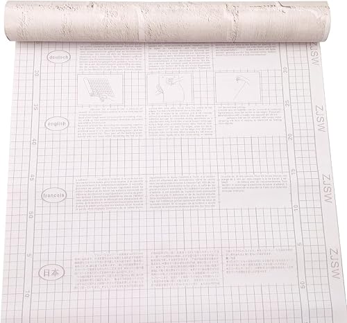 Miniatura 7 de LovingWay Rollo de papel tapiz de 14.7 pies, color gris claro, ladrillos para estanterías, citas inglesas, revestimiento de cajón de 17.7 x 177