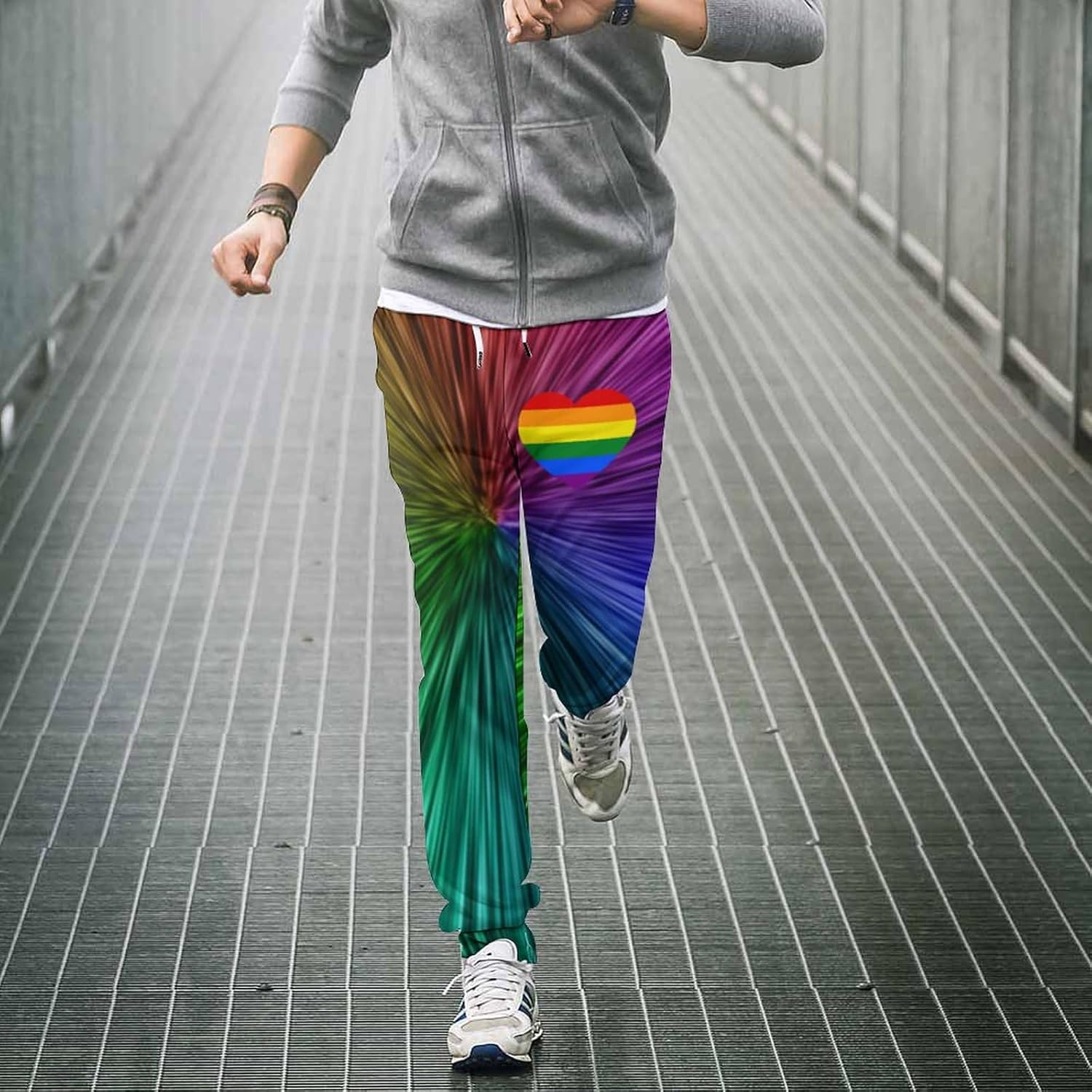 Rainbow Flag Pride LGBT Man Sweatpants Casual Trousers Long Pants Couple Elastic Slacks
