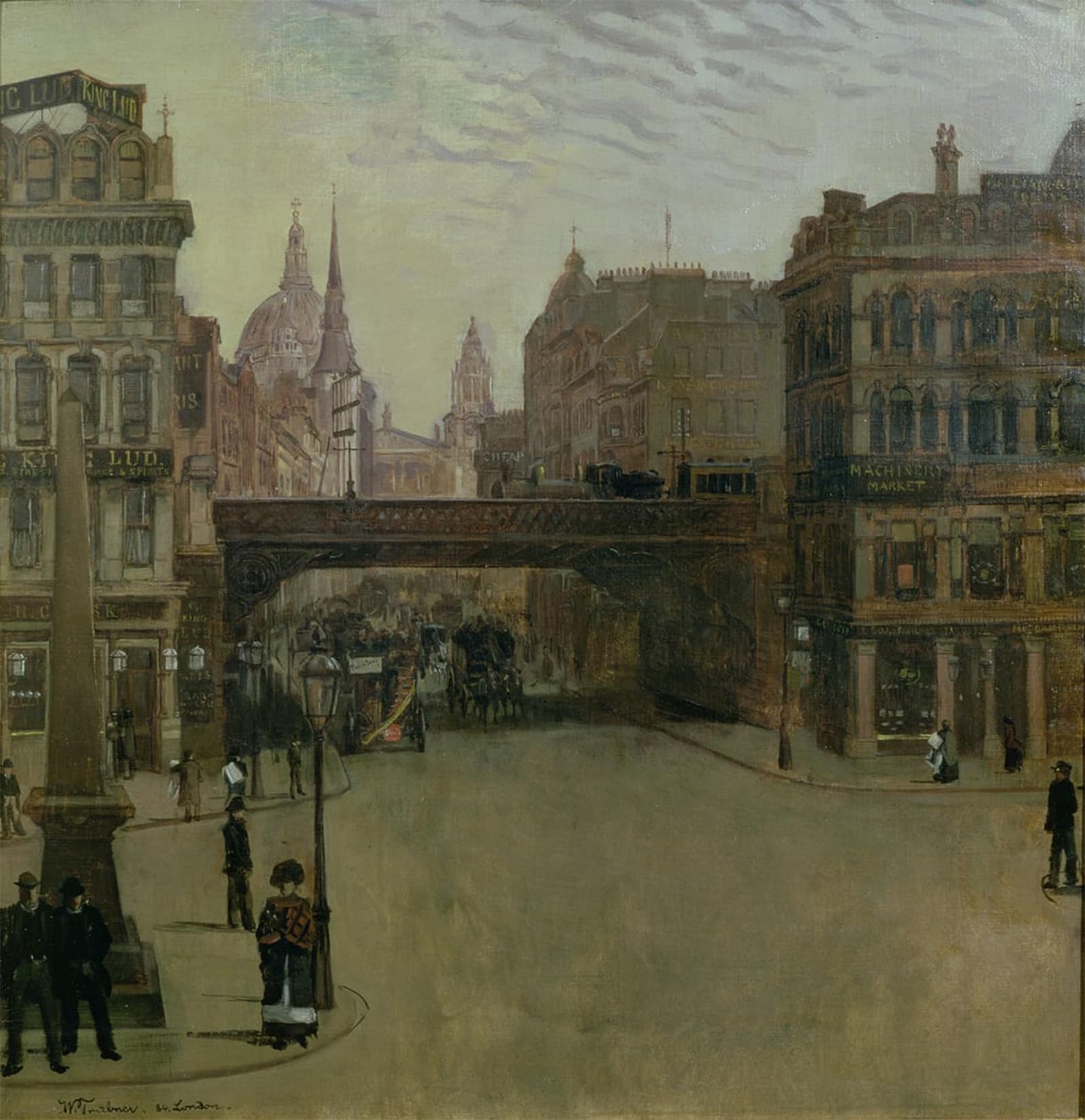 Affiche toile Ludgate Hill Truebner déco murale sans reflets 60x90 - 5