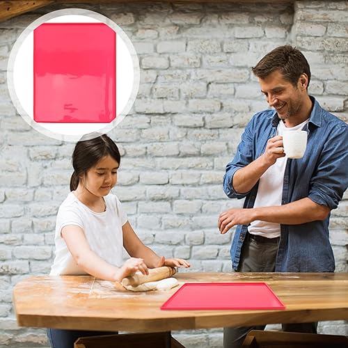 Miniatura 8 de ULTECHNOVO Swiss Roll - Alfombrilla antiadherente para hornear moldes de silicona para gelatinas, panecillas, pizza, pastelería, color rojo
