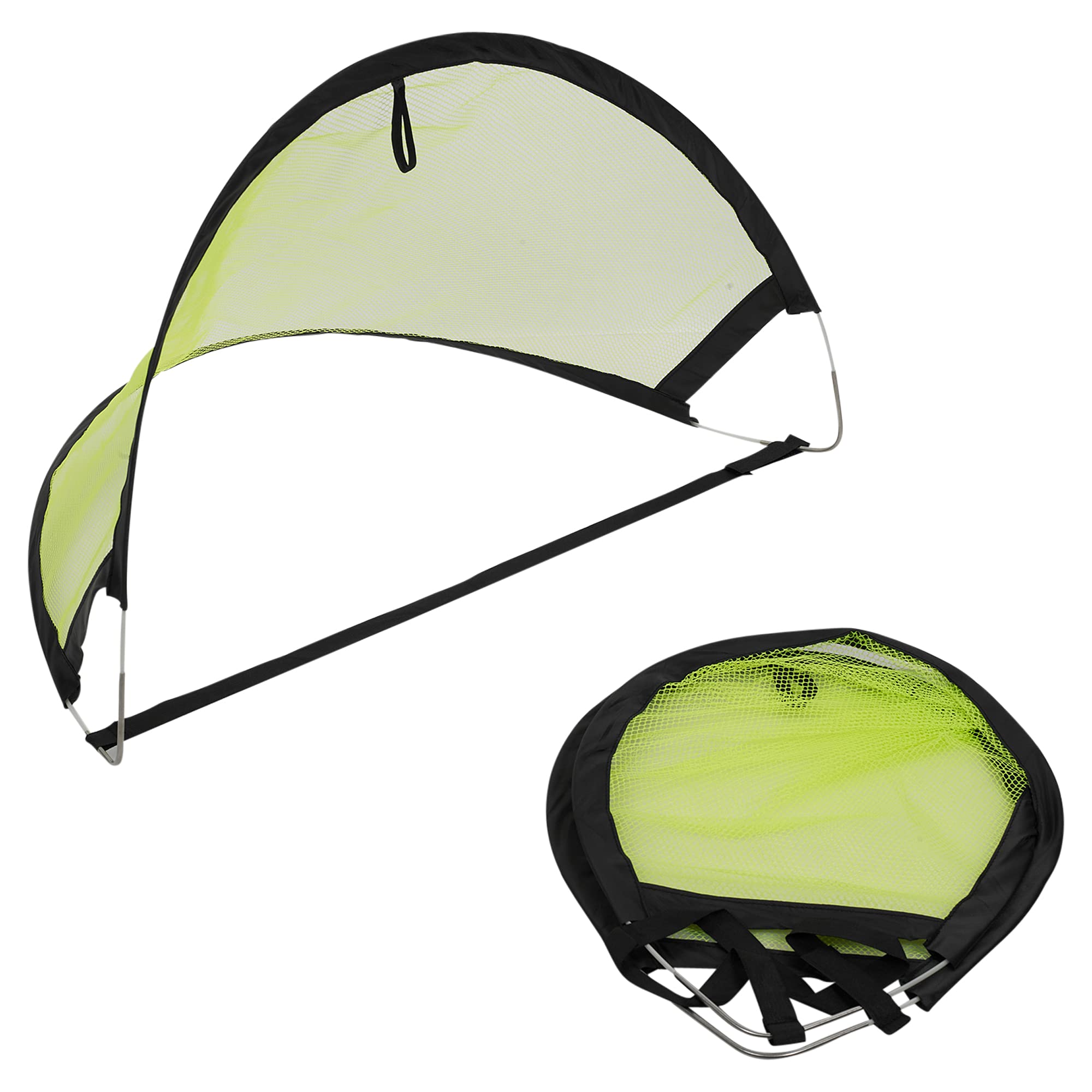 Urbnliving Black,Green Instant Pop Up Childrens Football Goal Set Portable Foldable Indoor Outdoor (2)