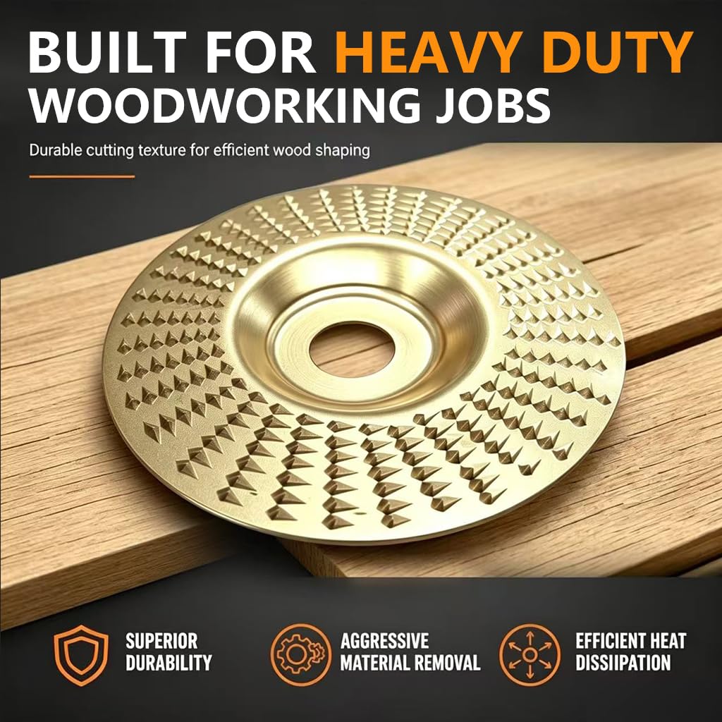 Tungsten Carbide Cutting Wheel and Wood Carving Disc Set, Angle Grinder Polishing Pad, Heavy-Duty Grinding Wheel(3PCS Mix)