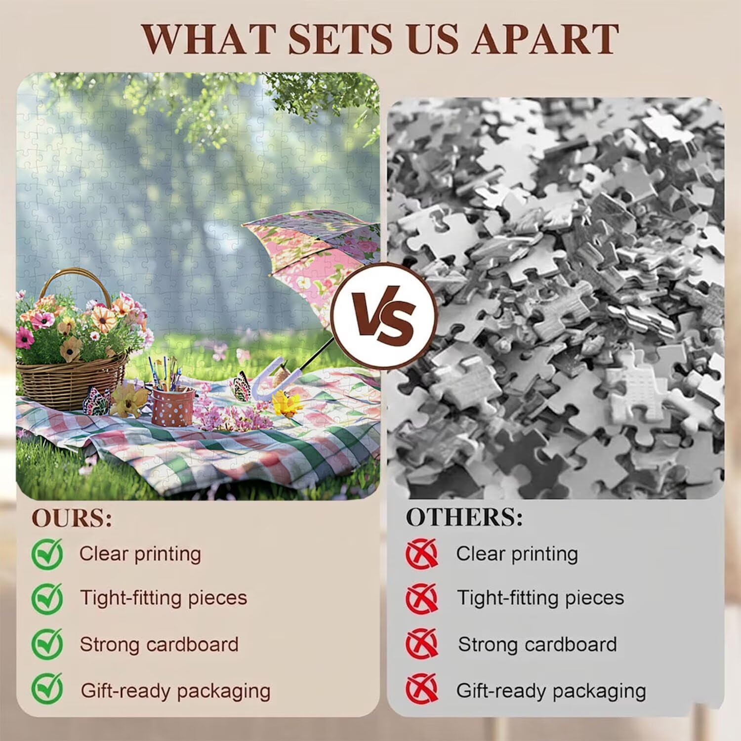 Puzzle 5000 Pezzi Classici, Puzzle foresta fiore 156 x 105 cm, Gioco Educativo e Antistress in Legno con Poster Incluso, Ttività DIY per Famiglia, Regalo per Appassionati, Decor Parete Casa, f0-855