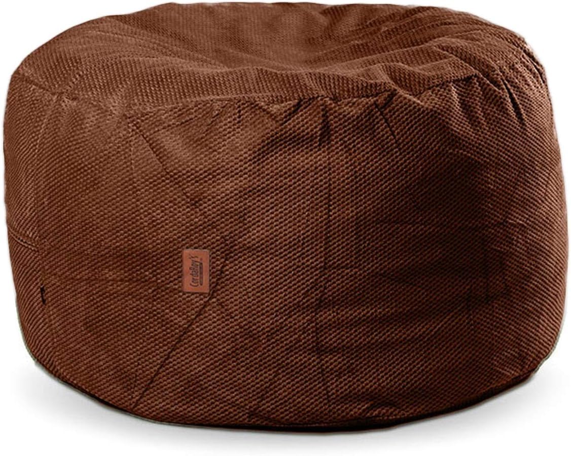 CordaRoy'sChenille Bean Bag Pouf Footstool, Espresso