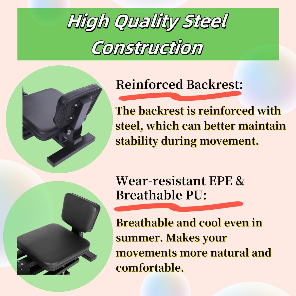 220LBS Steel Frame Leg Stretcher, Leg Split Machine, 180 Degree Ligament Stretching Machine for Yoga,Dance and Gymnastics Thighs,Glutes,Pelvic Floor, Improve Flexibility,Mobility and Reduce Hip Pain
