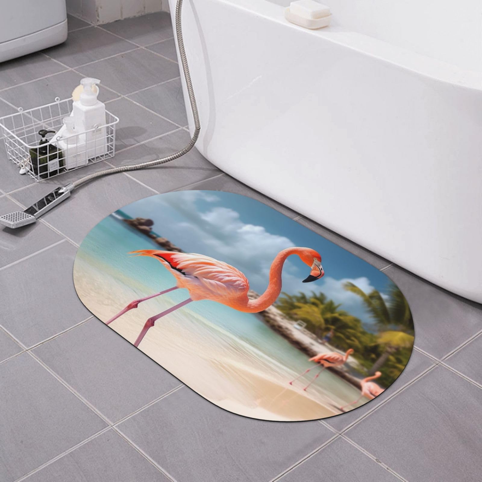 Tapis de douche ultra absorbant à séchage rapide avec envers antidérapant sécurisé