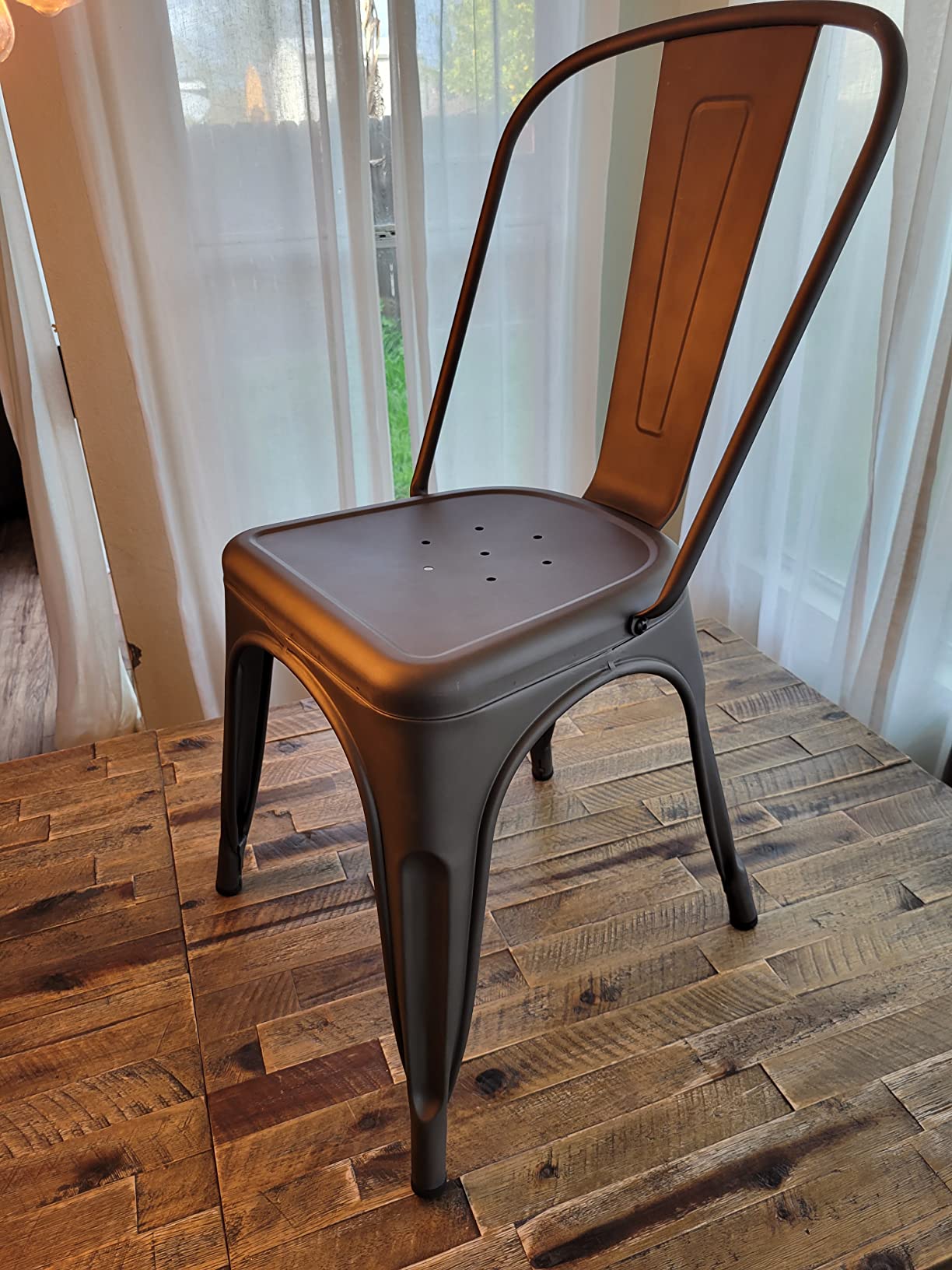 42/mo Finance Furmax Metal Dining Chair IndoorOutdoor Use Stackable