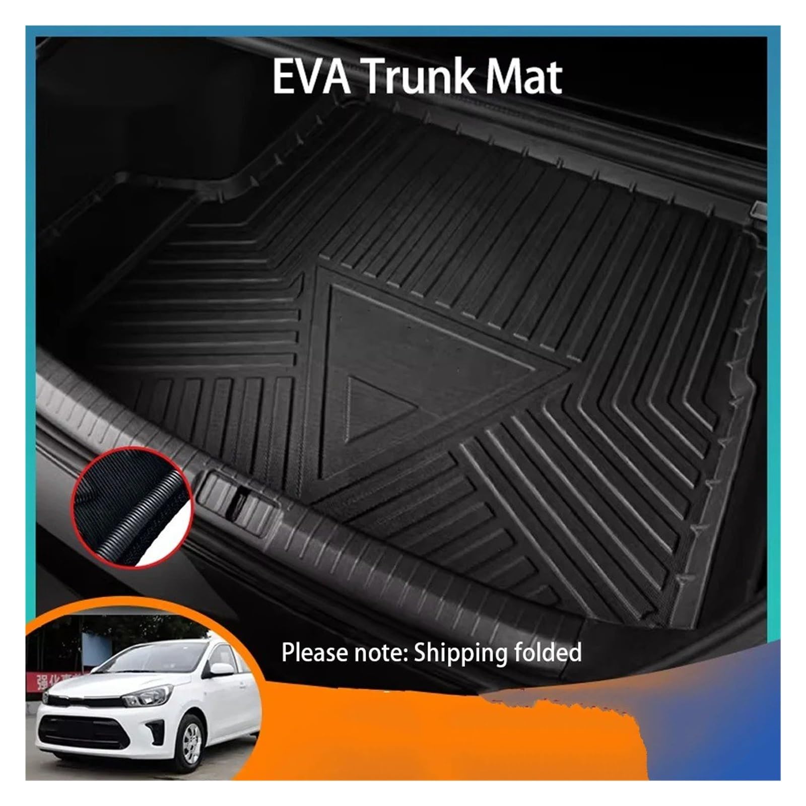 Alfombra para Maletero para Kia para Pegas Accesorios para Coche Material EVA Alfombrilla para Maletero Bandeja para Suelo Revestimiento para Carpe