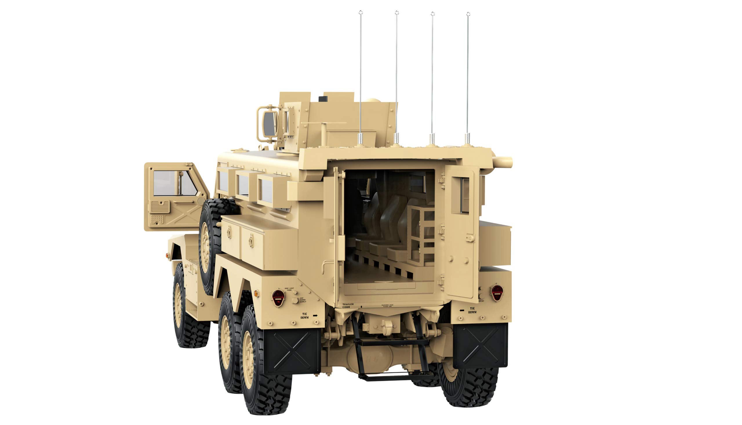 Amewi 22428 amerykański pojazd wojskowy MRAP 6x6 1:12 RTR, światło, dźwięk i dym