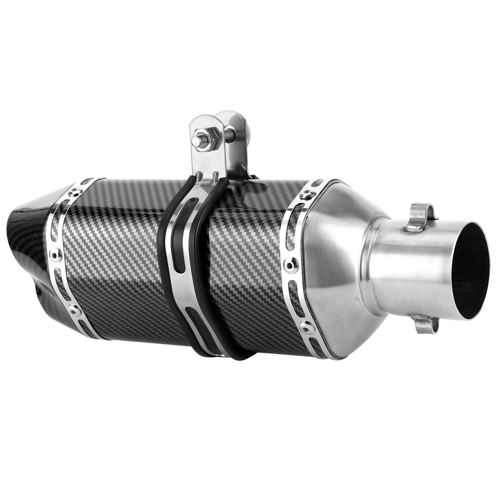 Sistema de Escape con Silenciador Completo Deslizable Sistema de Escape Completo Cabezal de Escape Silenciador Deslizable Estilo Fibra de Carbono para GY6 125