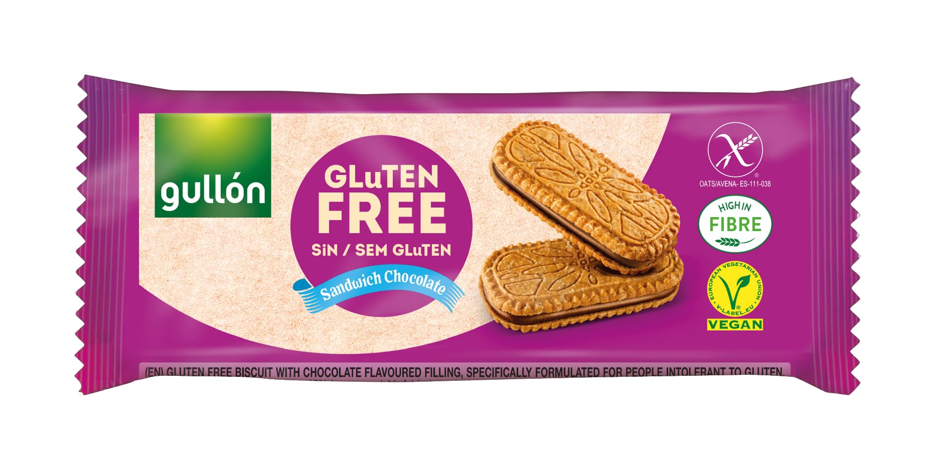 Sándwich de chocolate Gullón Sin Gluten 225g