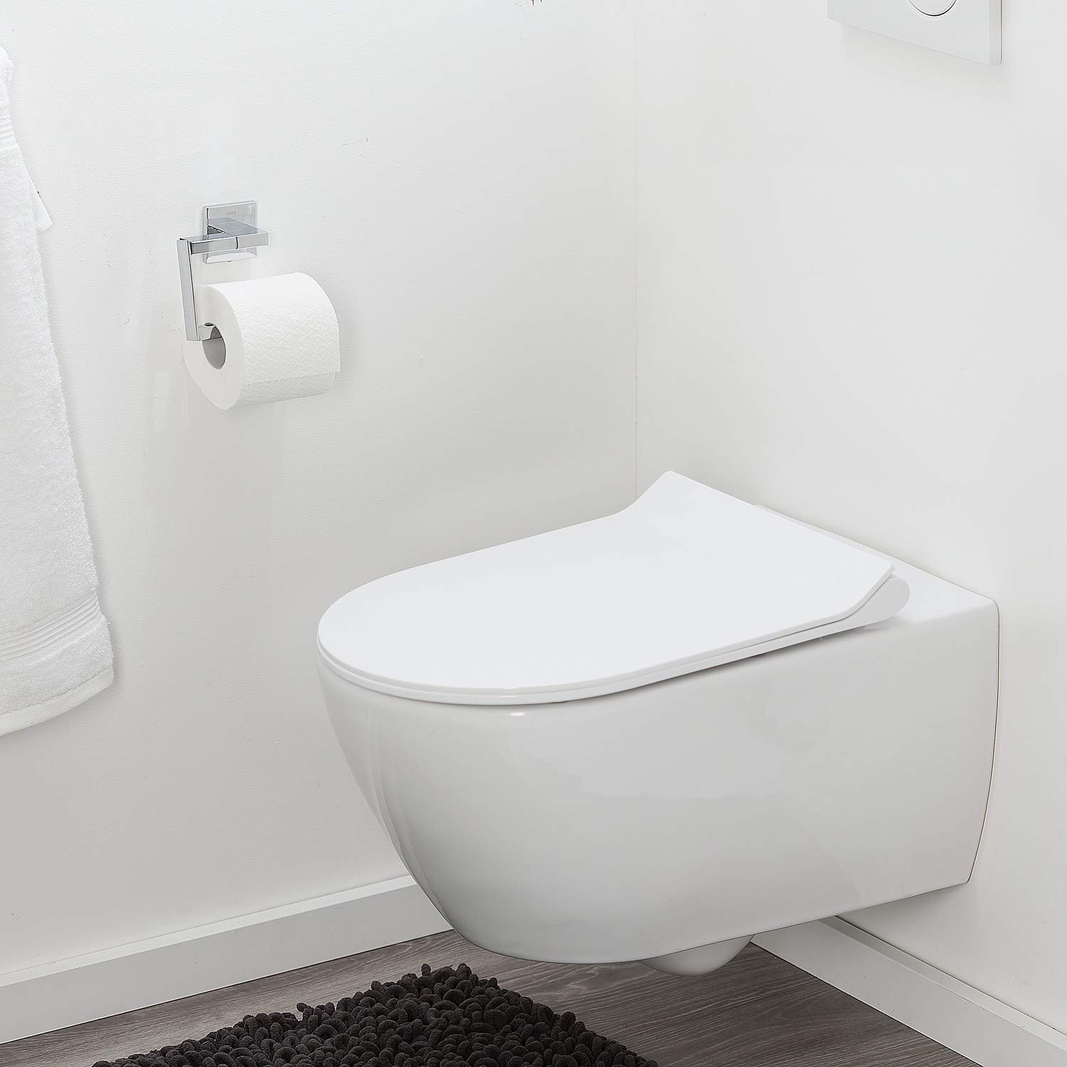 Image secondaire de Abattant WC Tiger Veiros Ultra Fin en Duroplast Blanc avec Fermeture Silencieuse