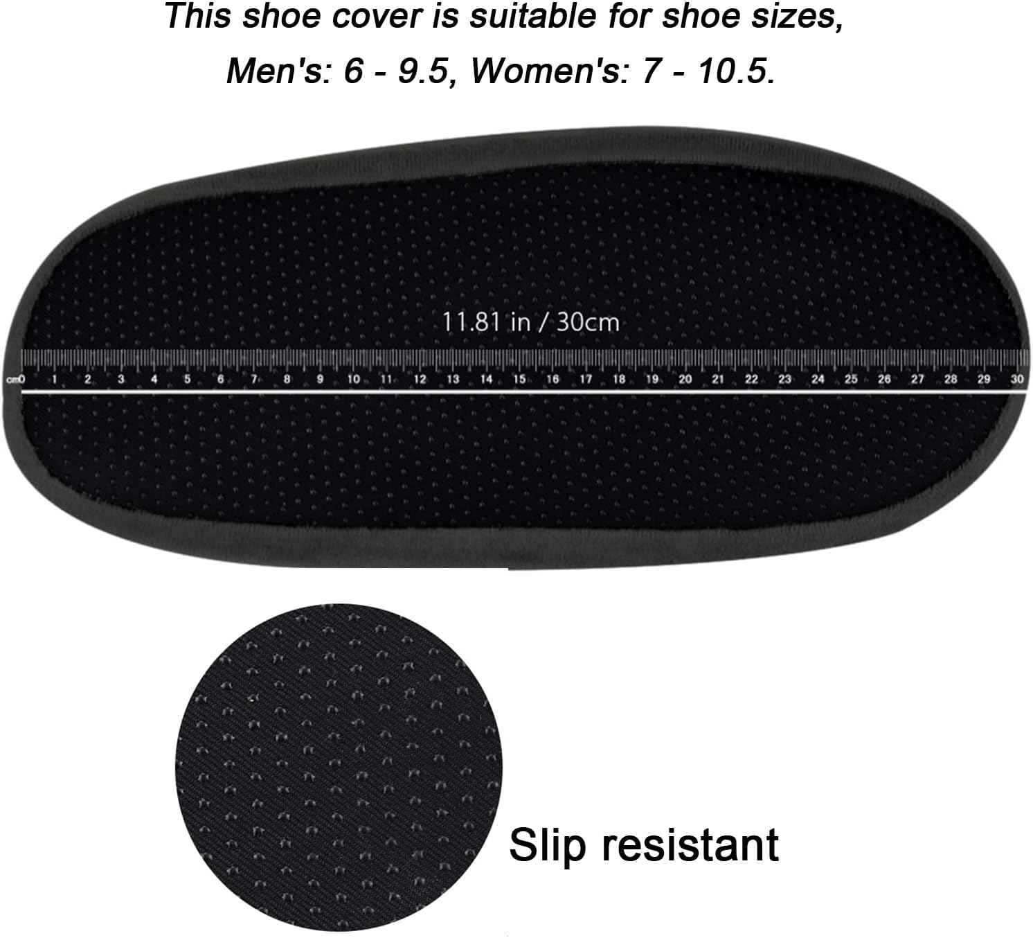 LAKE OF FIRE 5-Pair Reusable Shoe Covers, Non-Slip, Washable, and Thickened Boot Covers for Floor and Carpet Protection image 2