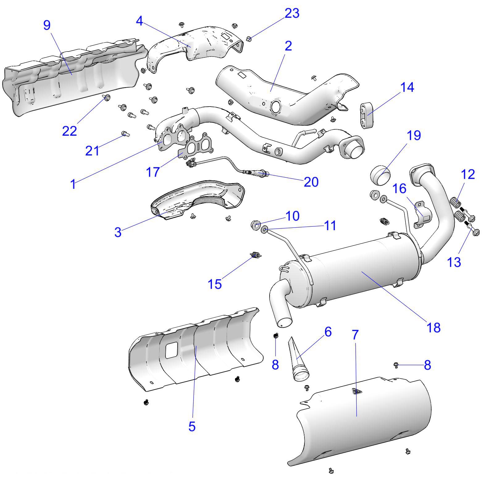 Amazon.com: Polaris 3610319 Exhaust Seal Gasket Ranger Crew XP