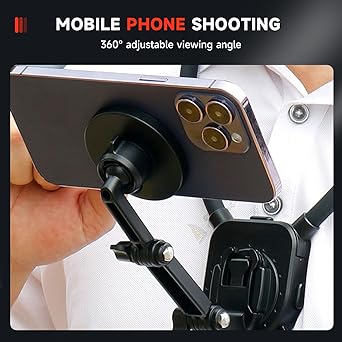 The package comes with everything you need: a GoPro Adaptor, the Magnetic Neck Mount, and two Magnetic Pieces for non-magnetic smartphones, ensuring you're ready to go right out of the box.