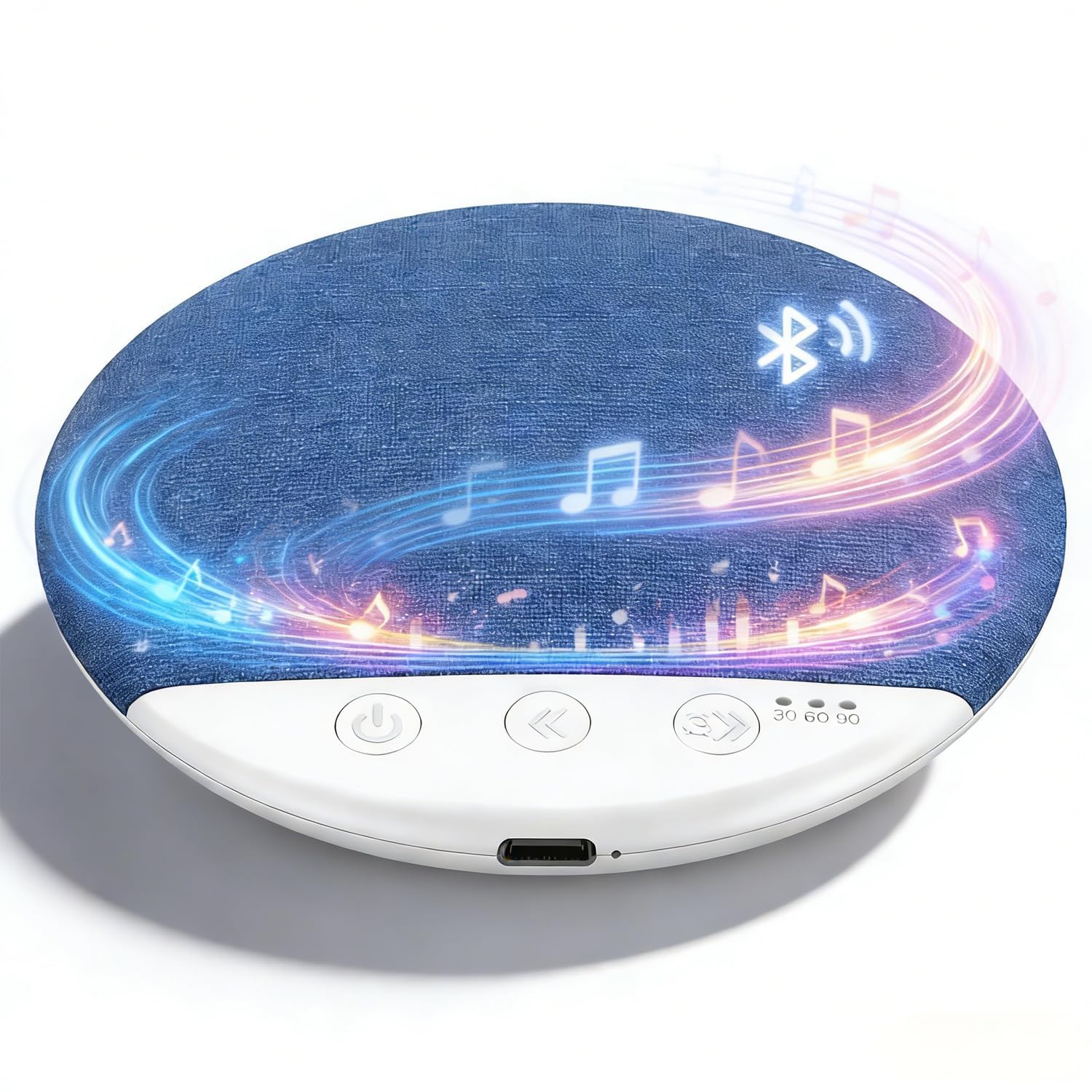Under Pillow Speaker for Sleeping, Mini Bone Conduction Bluetooth Sleep Aid, Stereo Bass, Volume Control, TF Card Support, Plastic, Battery Powered (Blue)-picture-41