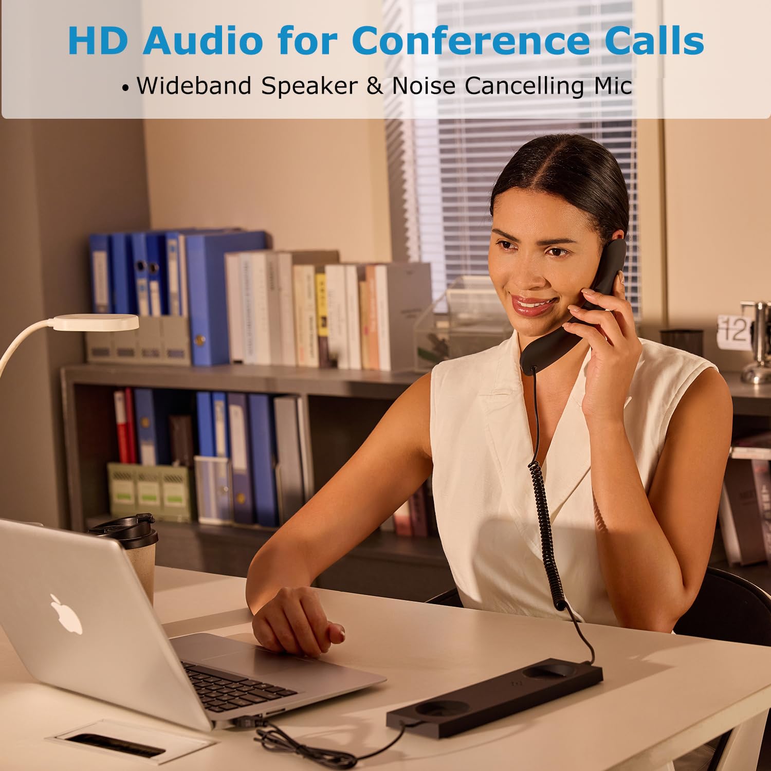 Auricular USB con cable para PC, Plug and Play para MS Teams, 3CX, Genesys, Bria, Avaya Workplace, Cisco Jabber, GoogleMeet, Zoom, etc