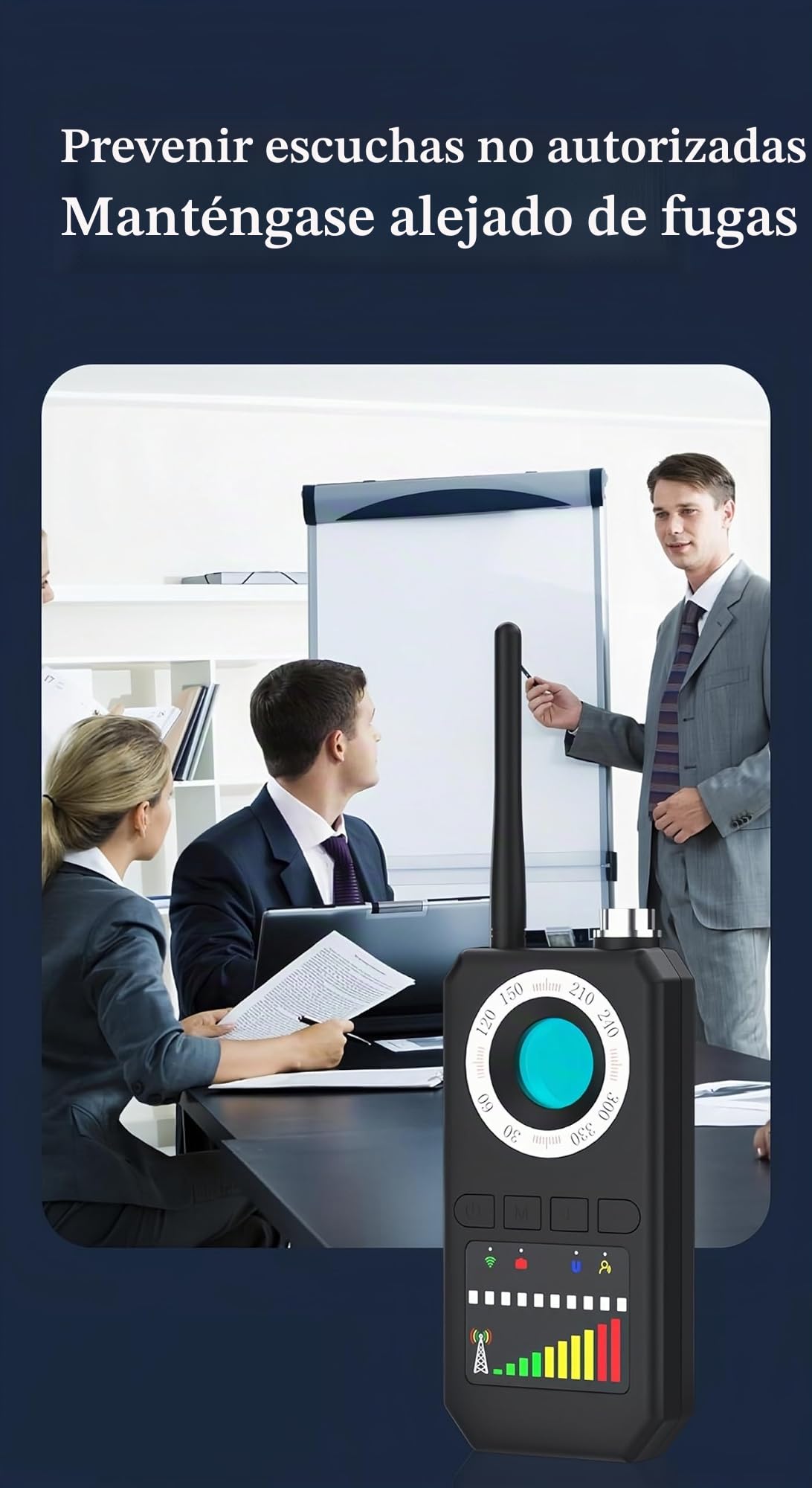2 Pack Cámara Oculta Detector Anti-Espía Anti-Vigilancia Anti-Localización Señal Inalámbrica Bug GPS Detección Prevenir Rastreador Eavesdrop para Hotel Viajes Casa Oficina