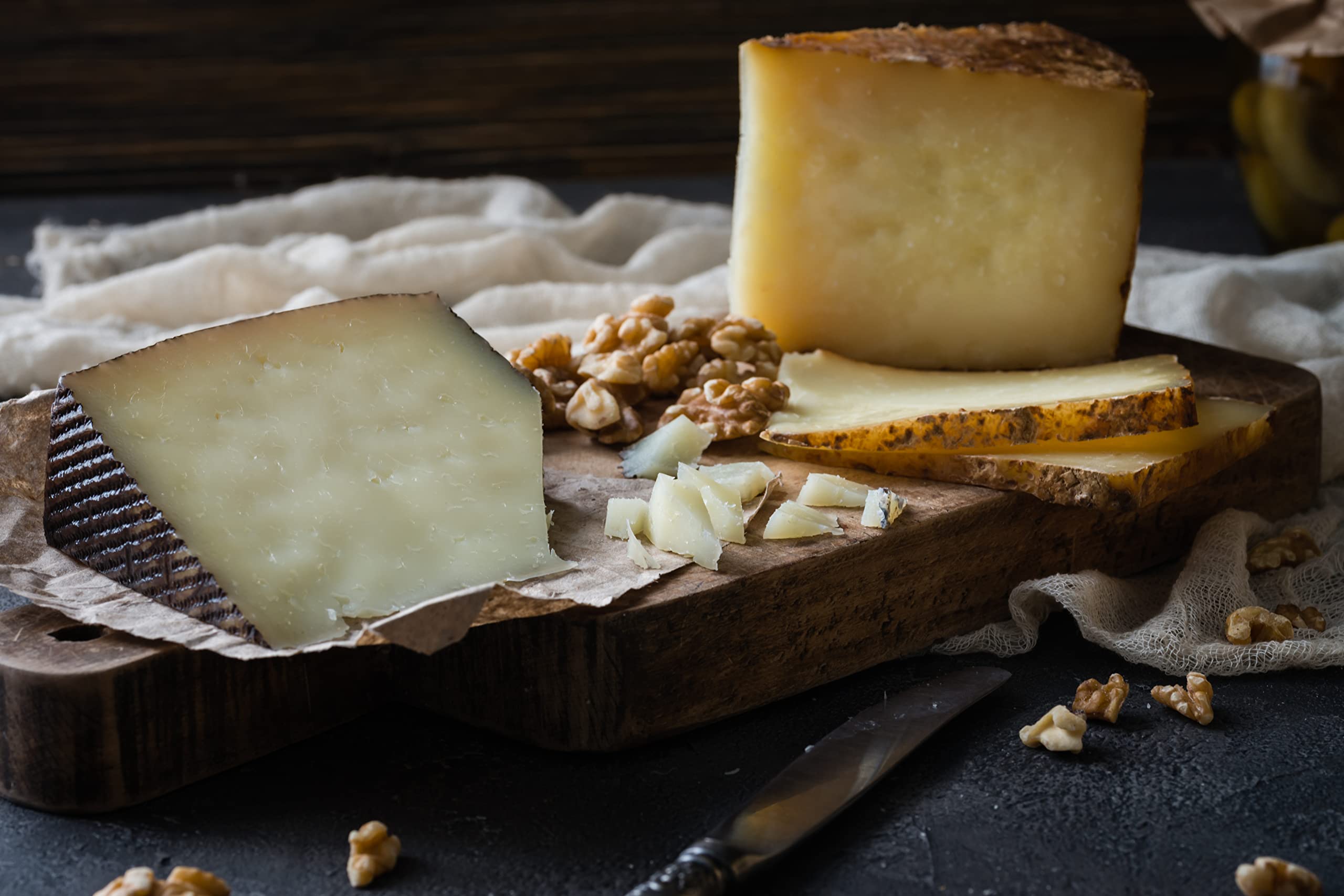 Hymor QUESO MANCHEGO Käse - 5x 200g - semi-curado spanischer Schafskäse D.O. PDO Hartkäse aus La Mancha passt zu Tapas Rioja-Tempranillo-Verdejo-Rotwein & Käseplatte