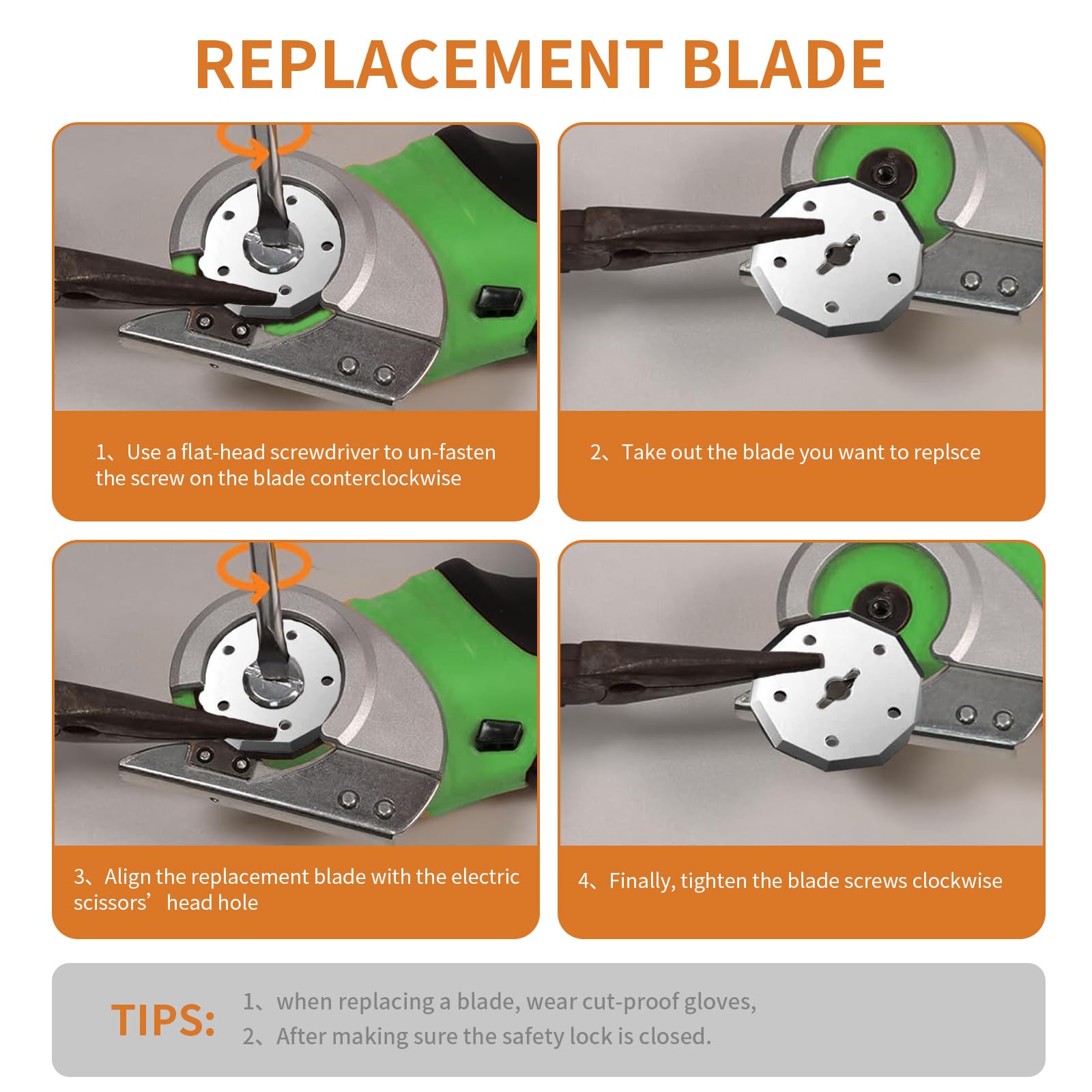 Rotary Blades for Electric Scissors - 5 Pack -5 Rotary Blades for Electric Scissors - 5 Pack -5