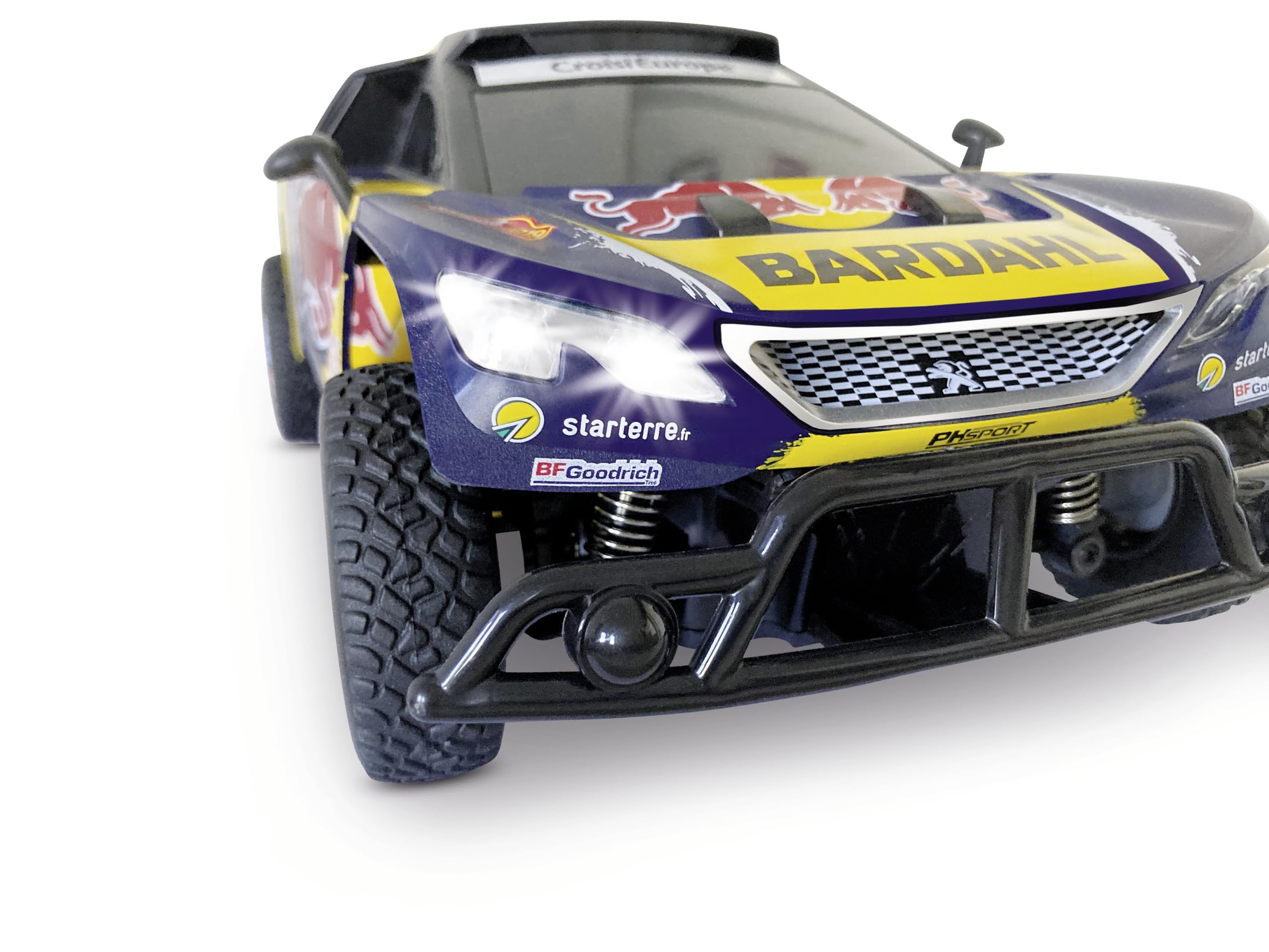 Carson 500404311 1:16 RC Peugeot Rally 3008 DKR LOEB 19 100% - Telecomandato, giocattolo RC con funzioni, veicolo RC, auto da corsa RC, auto RC, auto telecomandata per bambini