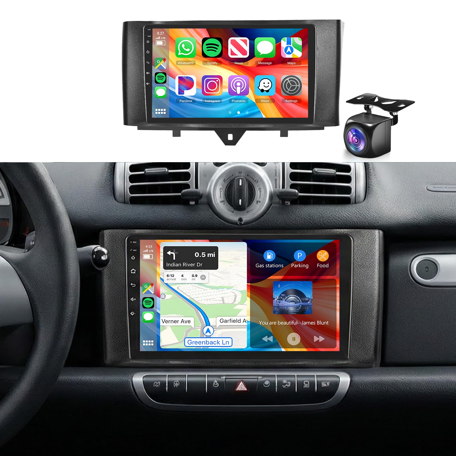 カーナビ 10.26インチSMART CAR STEREO Amazon.com: 5Ghz WiFi Car Radio Stereo for Mercedes Benz Smart