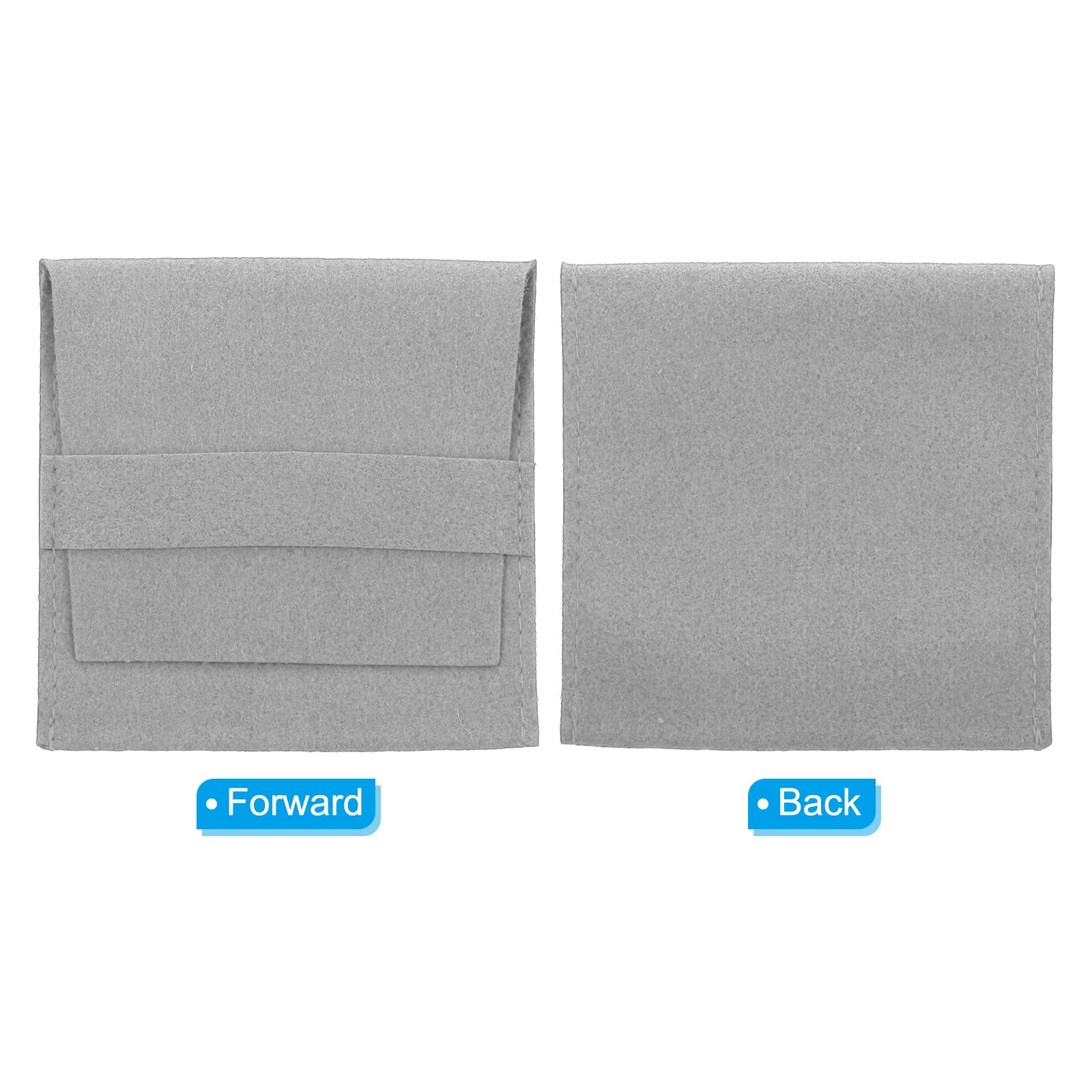 20 sztuk 8 x 8 cm miękkie woreczki na biżuterię z mikrofibry - przenośne przechowywanie naszyjników, bransoletek, kolczyków, zegarków, pierścionków i broszek, jasnozielone i szare