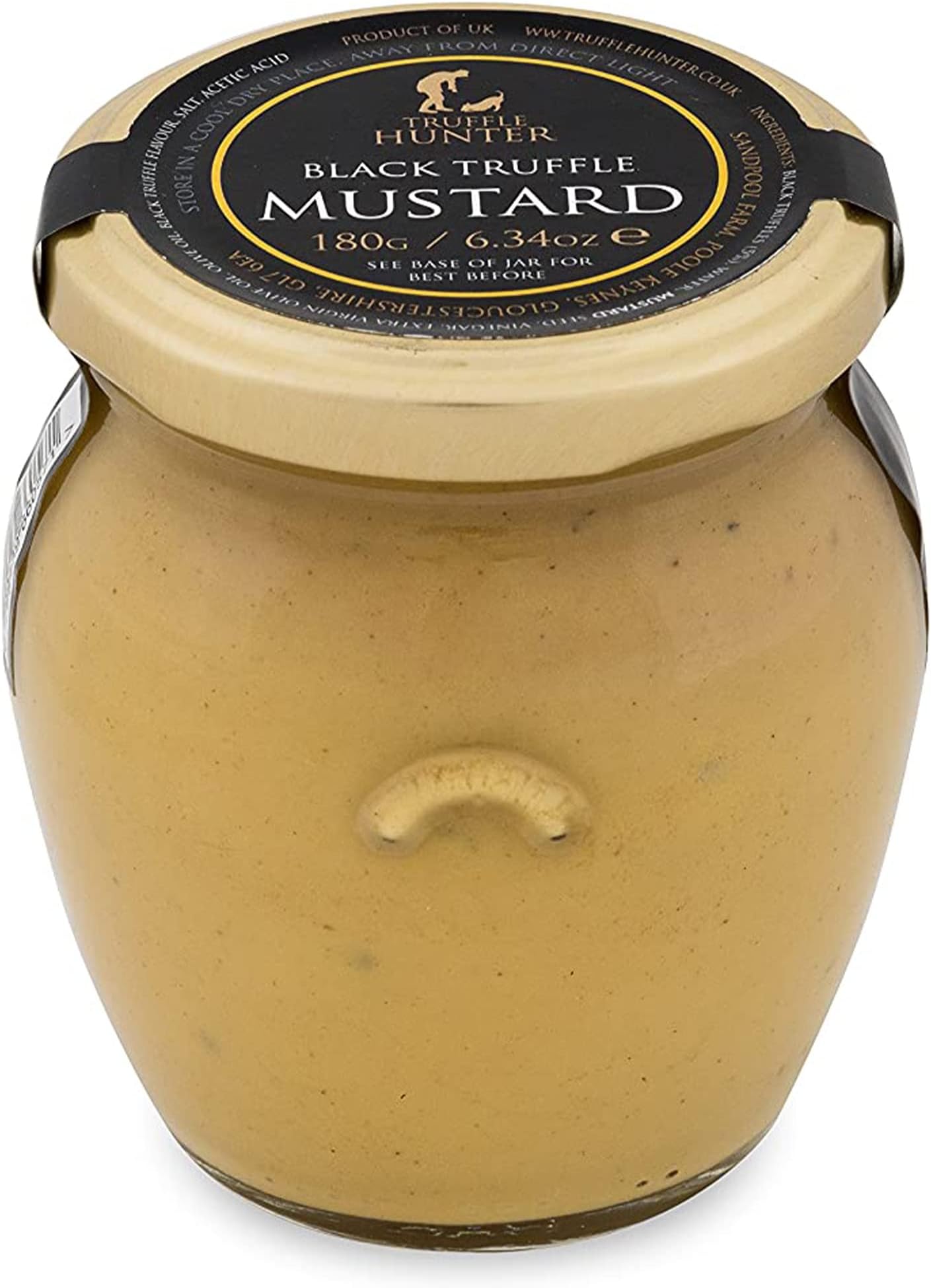 TruffleHunter - Black Truffle Mustard - Dijon Mustard - Gourmet Condiments - 6.34 Oz