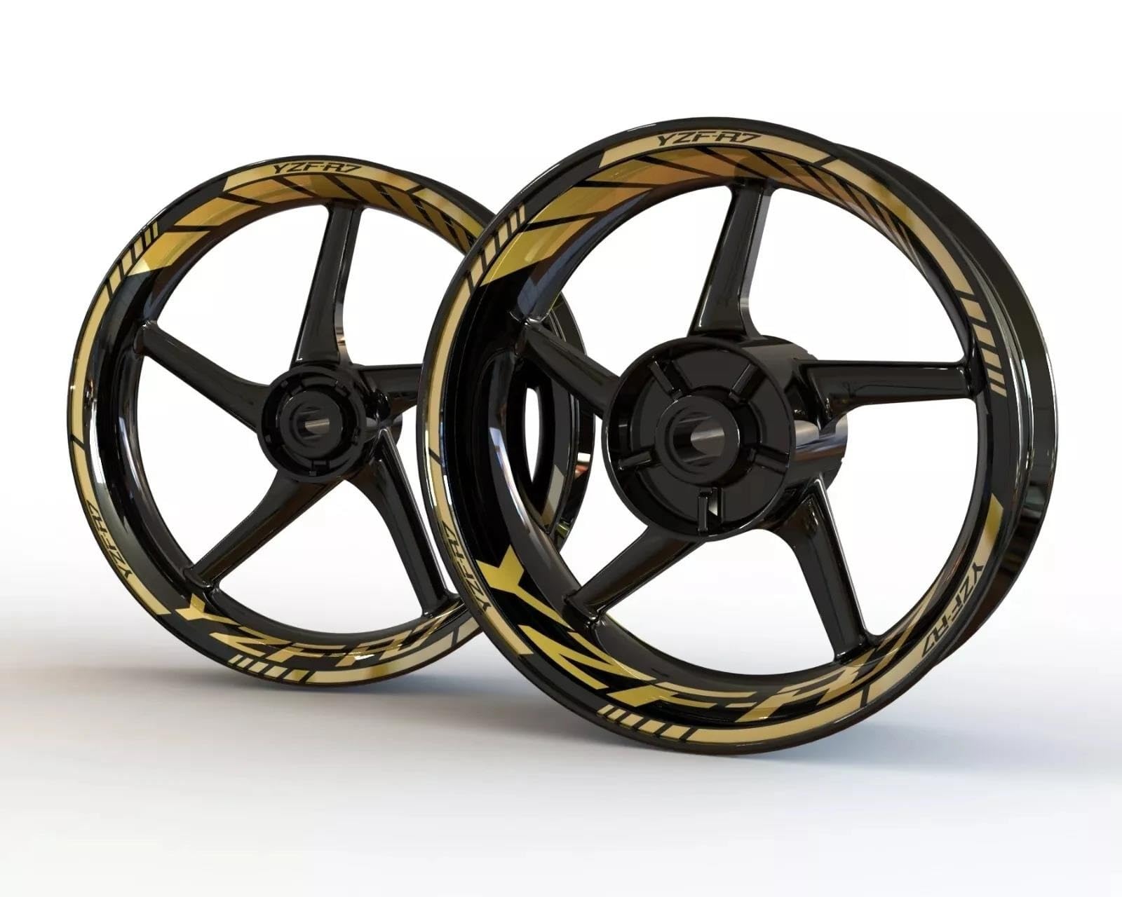 Motorrad-Radnabenaufkleber Reflektierende Motorradfelgenaufkleber Für Yamaha YZF R7 YZFR7 YZF-R7 Radnabenaufkleber Radaufkleber Felgenrandaufkleber(Farbe 2)