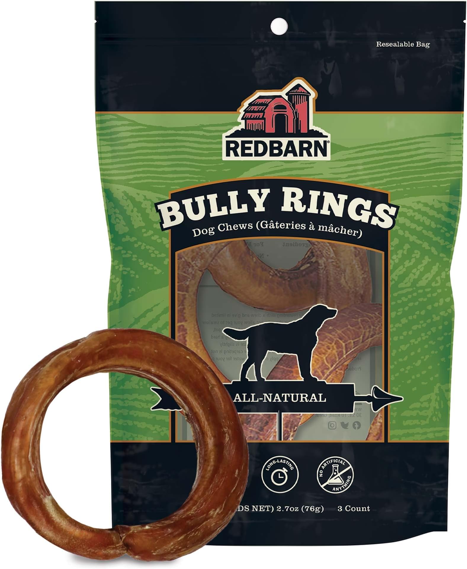 REDBARN NATURALS 3pk - Red Barn Bully Rings