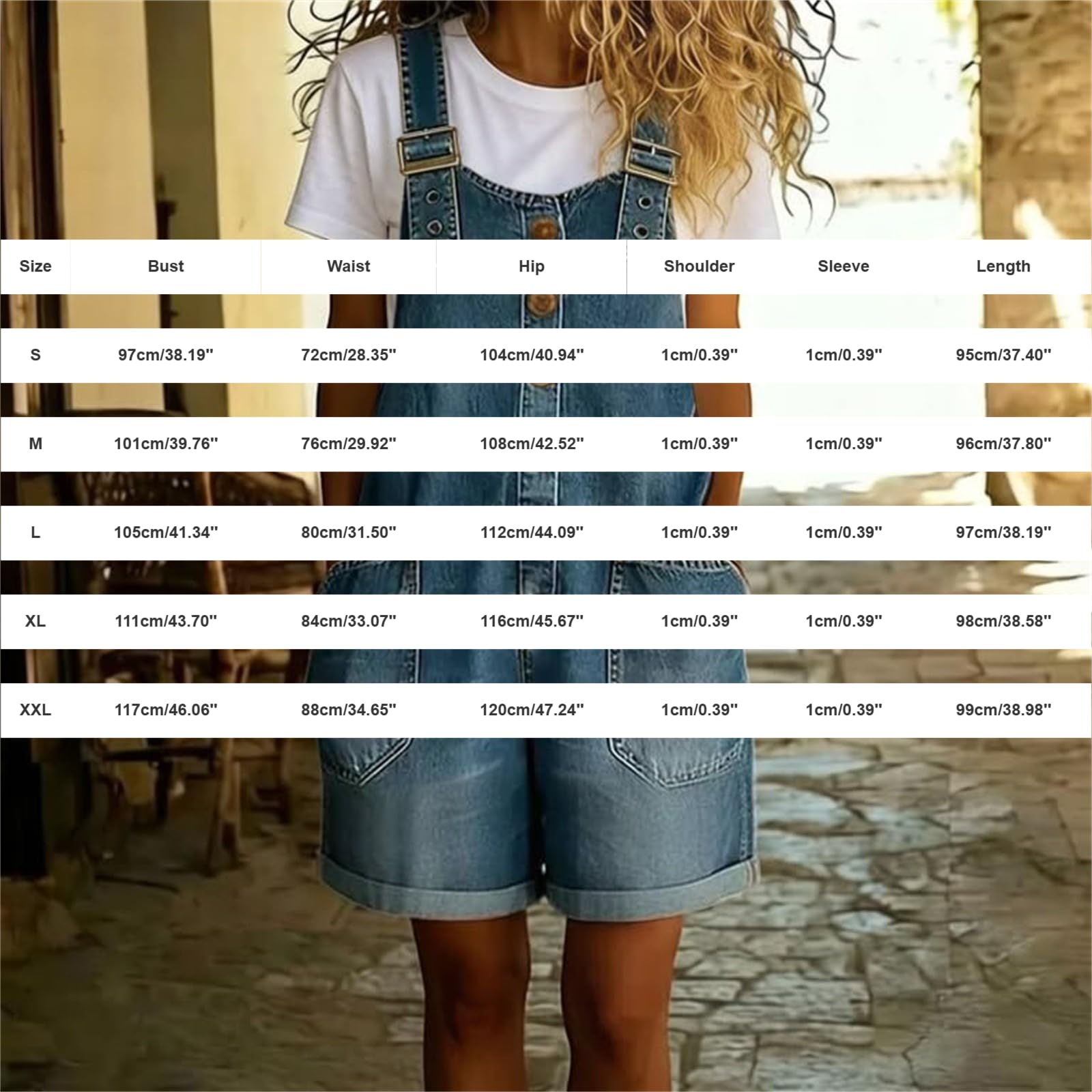 Salopette En Jean Pour Femme - Sans Manches Coupe Ample Vintage En Denim De Lavé Combinaisons à Jambes Larges Conception De Boutons Et Bretelles Réglables Avec Poches Décontracté Short