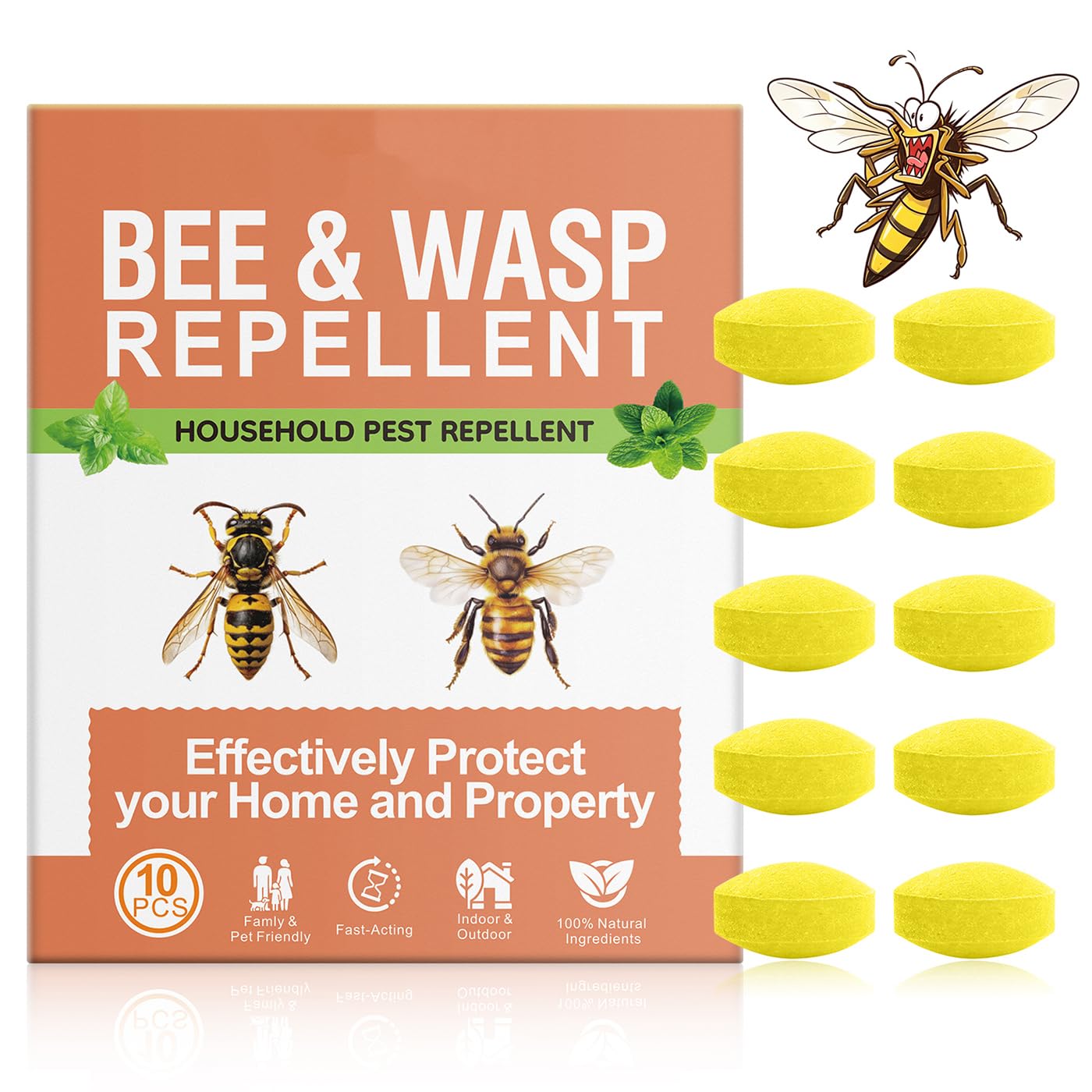 Wasp Repellent Outdoor,Wasp Deterrent,Bee Repellent 10-Pack