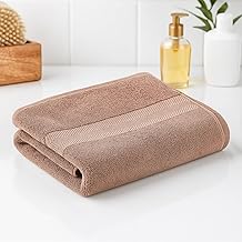 Earthy Fables Airlux Bath Towel – Pure Carded Cotton, Soft, Absorbent, Quick Dry & Skin-Friendly Towel, 140 x 70 cm, 500 GSM – Mocha