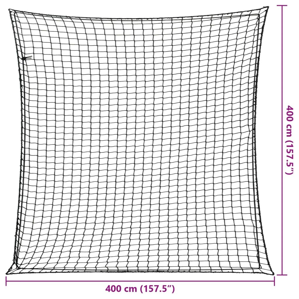 Anhängernetz mit Gummiseil Schwarz 4x4 m PP, UV-beständig wetterfest, universell für Anhänger, Pkw, SUV, Ladungssicherung, Schutznetz, elastisch und reißfest
