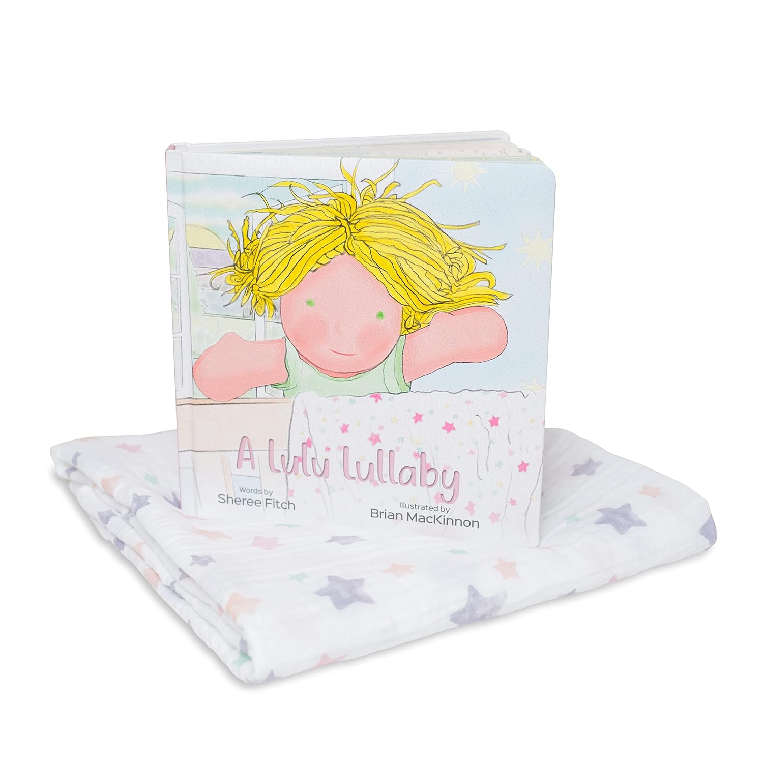 Lulujo Lulu Lullaby Gift Set| Book + Matching Blanket | Breathable + Soft Muslin Blanket |A Lulu Lullaby