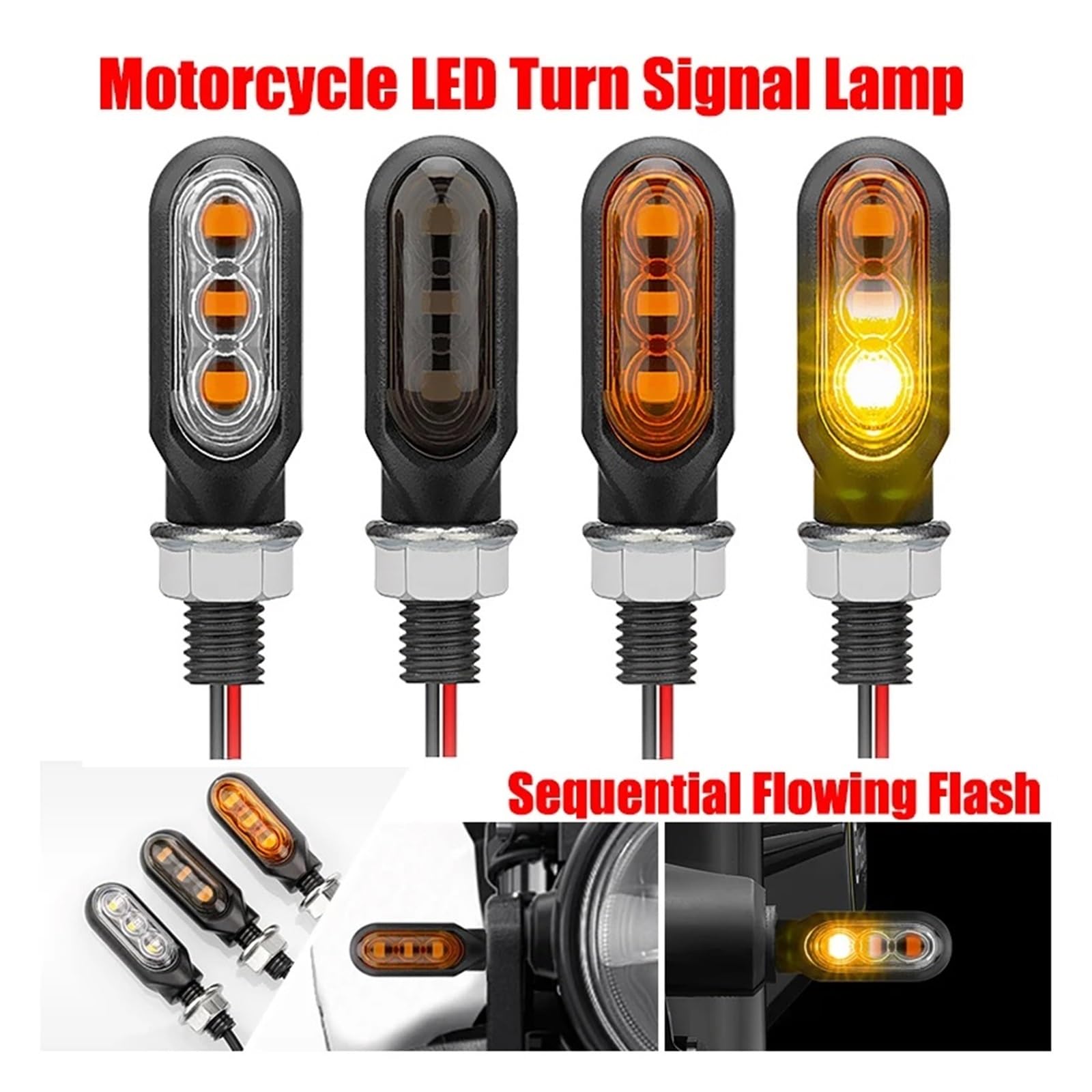 Indicatori di direzione a LED per moto 12V 10mm Indicatoris Motos
