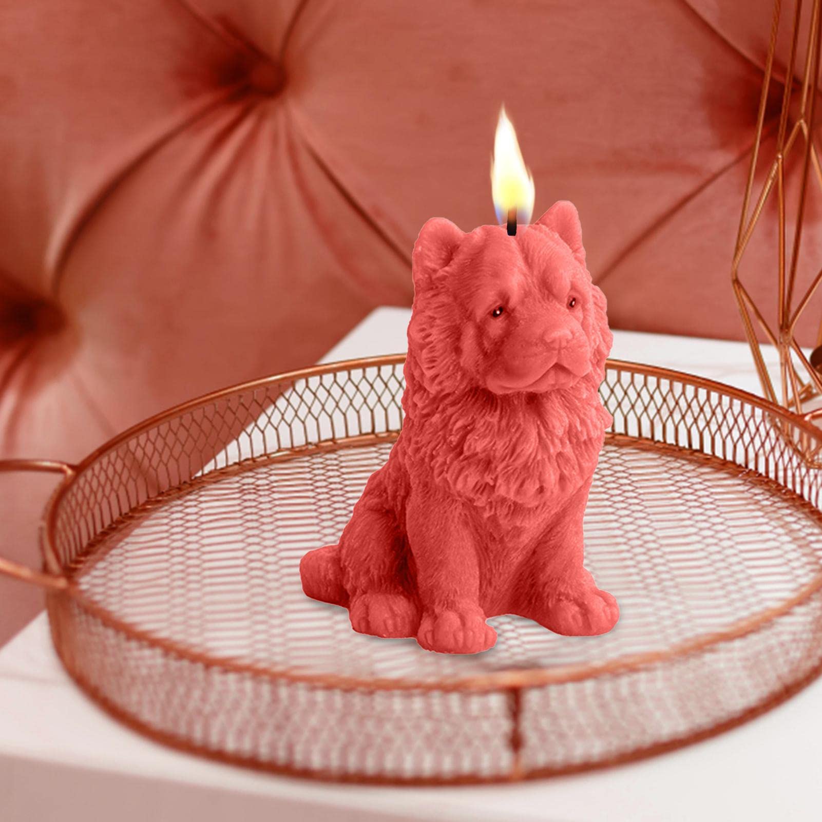 Stampo In Silicone Per Resina A Forma Di Cane Yorkshire Con Fiocco - Per Candele, Saponi E Gesso