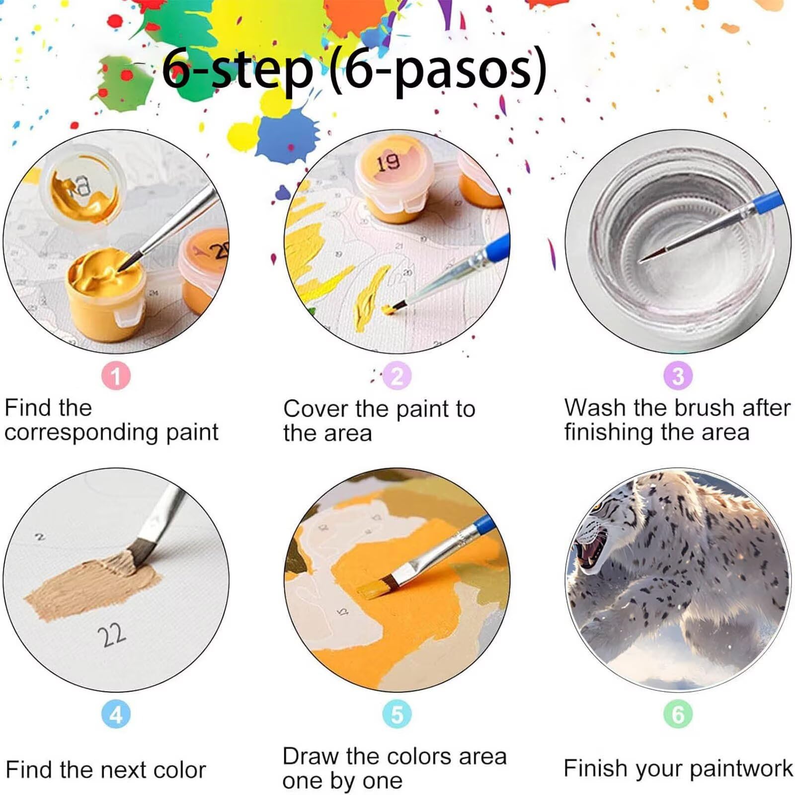 Pintar por Numeros Adultos Animal, Pintar por Numeros Niños Kit Manualidades Adultos Árbol Cuadros para Pintar por Numeros Pintura Acrílico, Cuadros Decorativos Regalos Para Mujer 80X160cm 7w-4-M