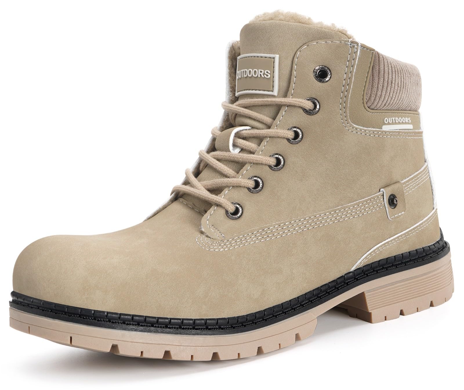 Stivali Uomo Donna Inverno Scarpe da Neve Caldi Snow Boots Impermeabili Stivaletti Pelliccia Stringate Outdoor