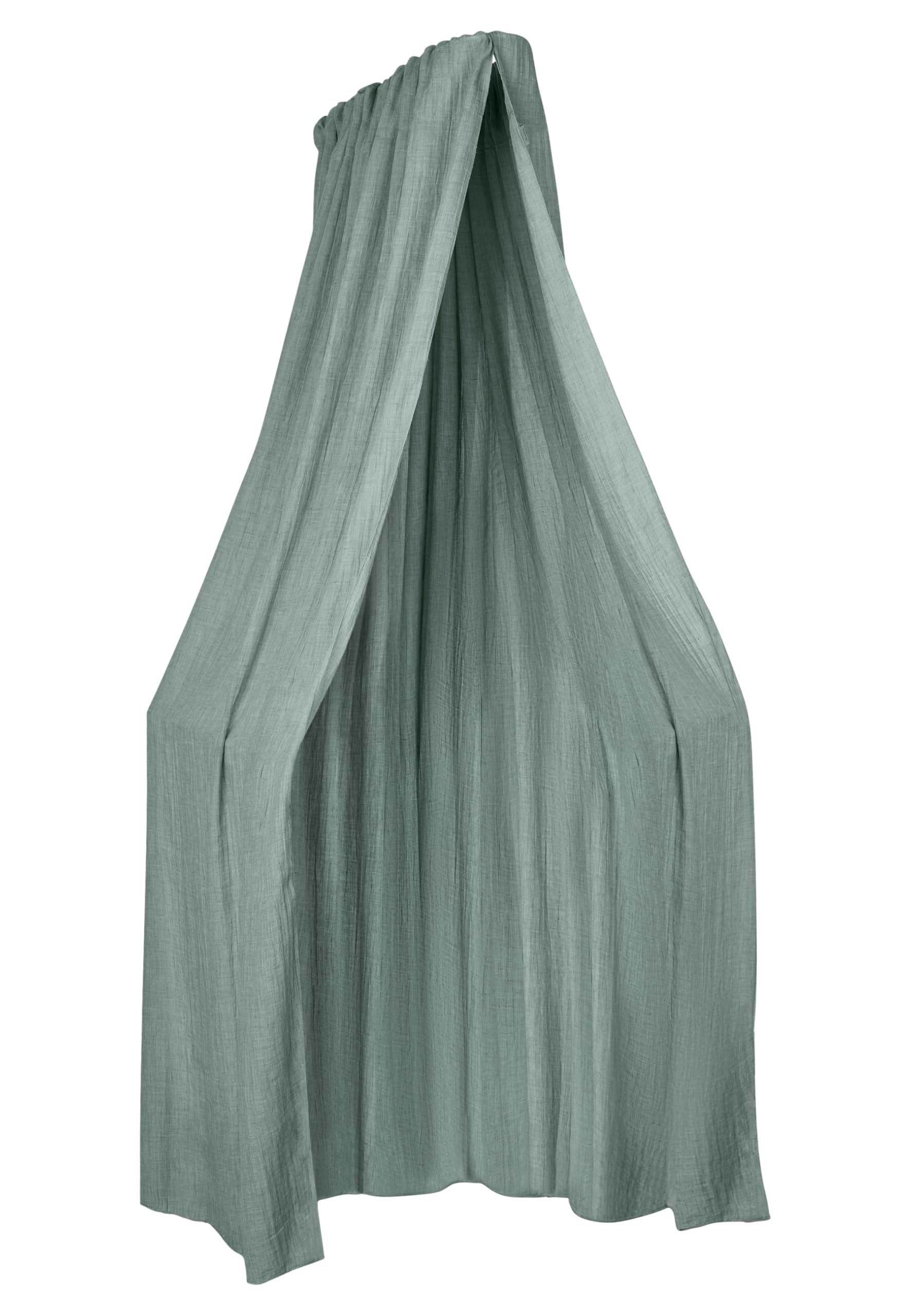 Sterntaler Betthimmel, luftiger Gaze-Stoff, leichter Baby-Betthimmel für Kinderbett, dekorativ und atmungsaktiv, 160×300×0,5 cm, steingrün