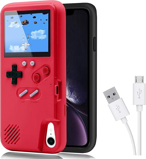 DIKKAR Game Console Case for iPhone, Retro Protective Cover Self