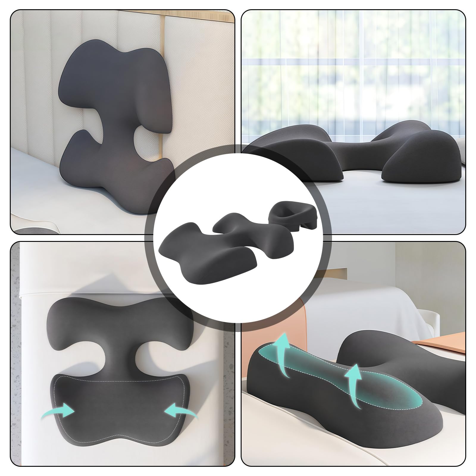 Juego de cojín de Masaje para el Pecho y el Rostro, cojín de Masaje con Agujero para la Cabeza, Suave y cómodo, Soporte para el Pecho, para Cama, salón, hogar, Dormitorio
