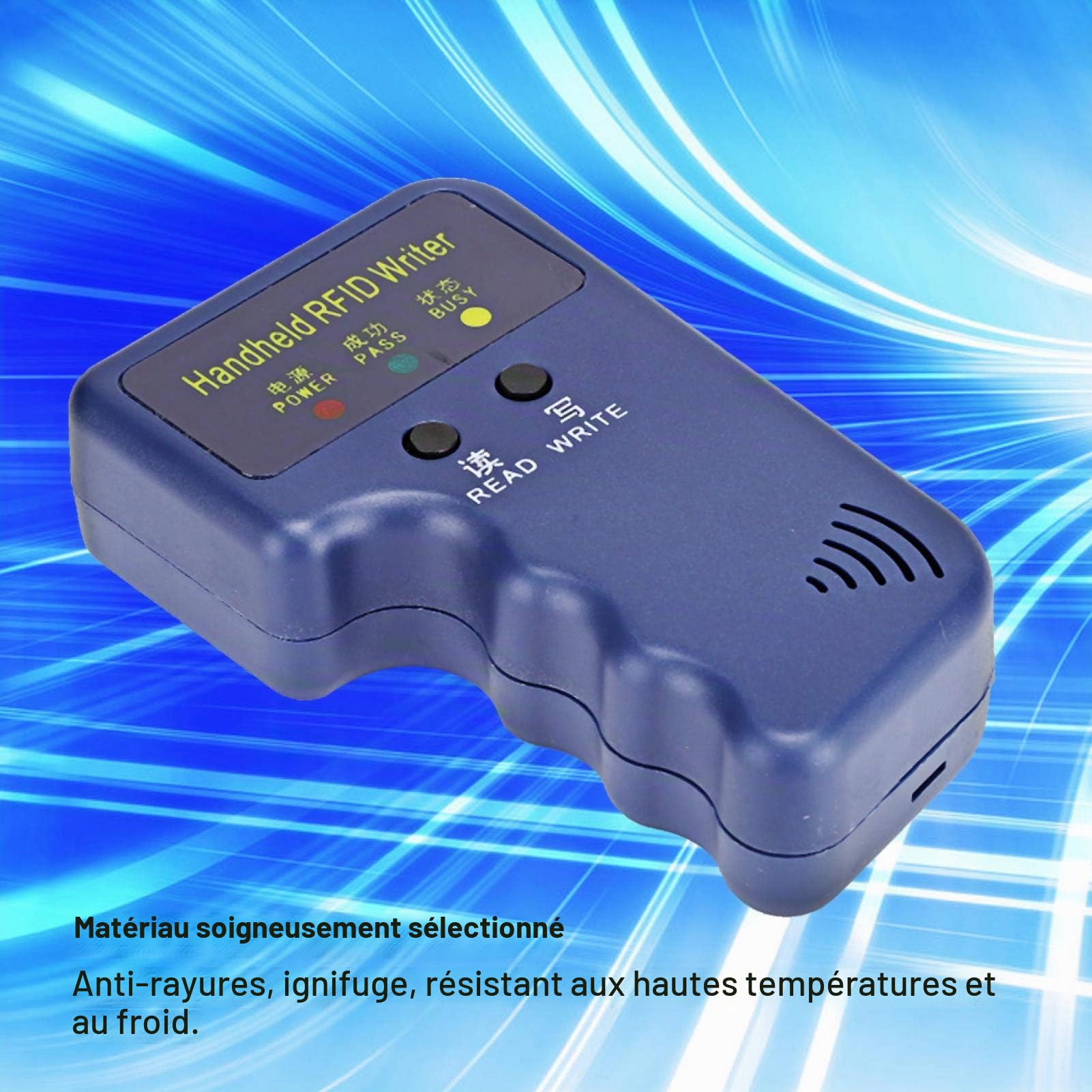 RFID Reader Writer, 125KHz 5W Clé de Poche Key Reader Reader Duplicator Copier ID Reader Reader Writer Programmer with 6 Keychain/6 Card