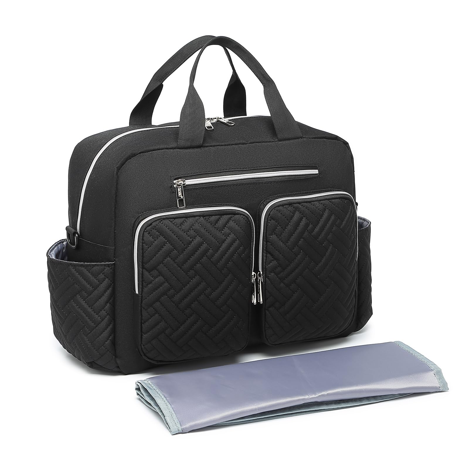 KONO Borsa Fasciatoio Passeggino Neonato, Borsa Multitasche Impermeabile con Tasche Isolate, Leggera per Viaggi Ospedale Parto Aereo, Ideale per Mamma e Papà