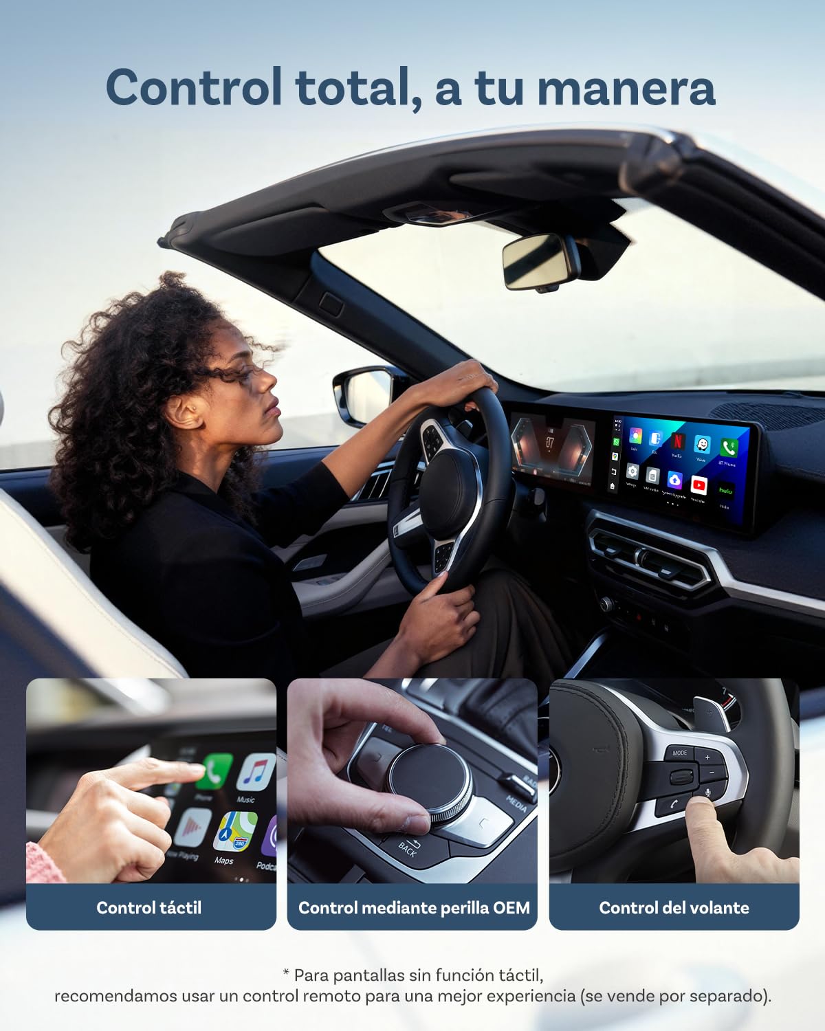 2026 Nueva Edición Ottocast I3 AI Box para BMW, Adaptador CarPlay Inalámbrico con Netflix/Youtube, Sistema Android 13,Caja de Entretenimiento para Coches con CarPlay Inalámbrico OEM(8GB+128GB)