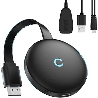 Miracast HDMI Dongle, 4K Wireless HDMI Screen Mirroring Diaplay Streamer Adapter, 5G/2.4Hz Transmitter and Receiver of Video/