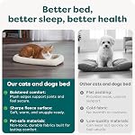 FurHaven Lit de chien pour petits chiens supplémentaires & Chats, Bolster Crate Pad avec base souple et support pour les porteurs & Kennels, Lavable en machine, Extra petite, Sherpa polaire, Crème