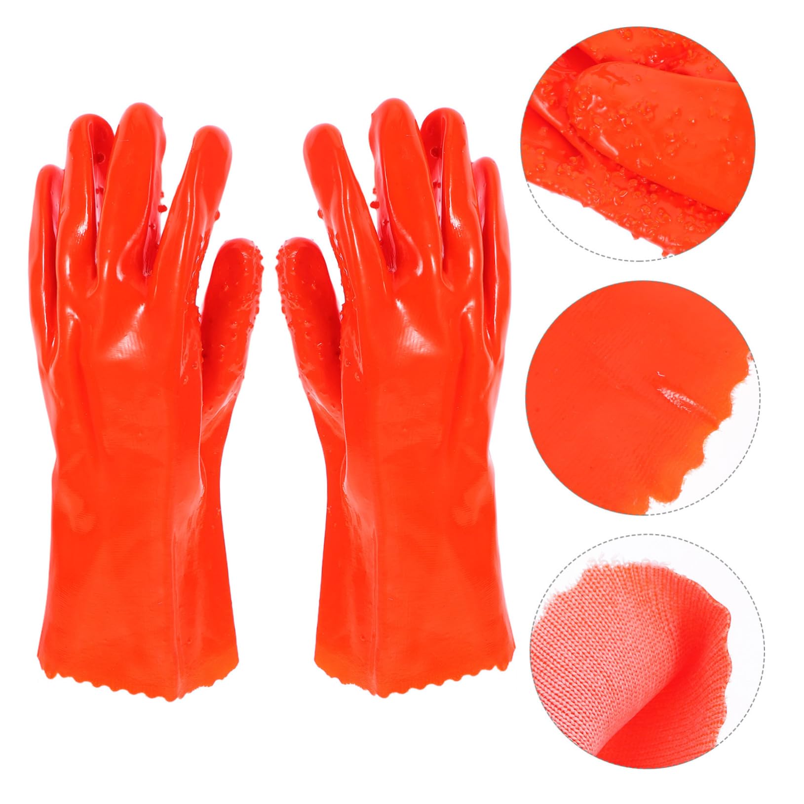 6 Paare PVC Handschuhe für Männer und Frauen Wasserdichte Arbeitshandschuhe für Gartenarbeit Sanitär und Rutschfeste und Langlebige Handschuhe für Winter und Outdoor Einsätze