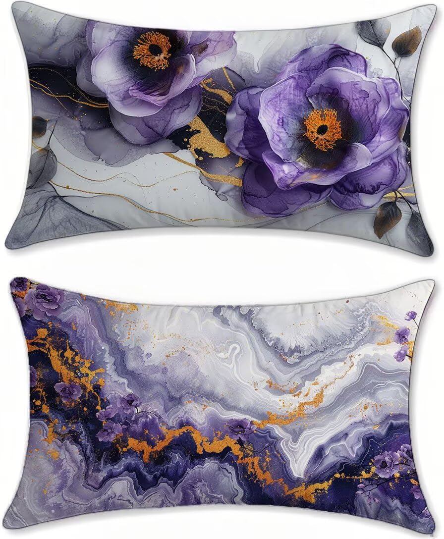 Taie oreiller 40x65 lot de 2 en lin contre les coussins ternes de canapé